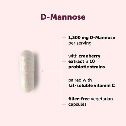 Pure D-Mannose 1,300mg with Cranberry
